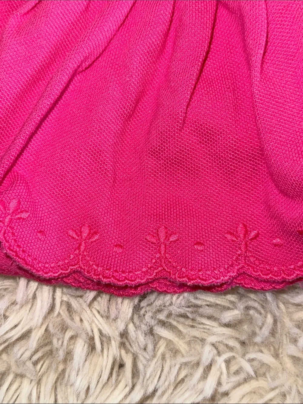 🐎 💖NWT Ralph Lauren Girls size 5 Bright Pink Polo Dress with Ruffle Hem